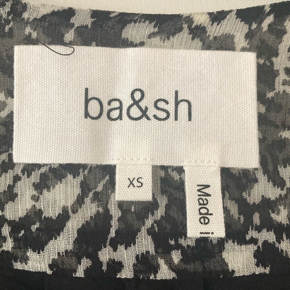 Ba&sh Ezra Ruched Chiffon Mini Dress XS French Girl Style - Picture 7 of 15